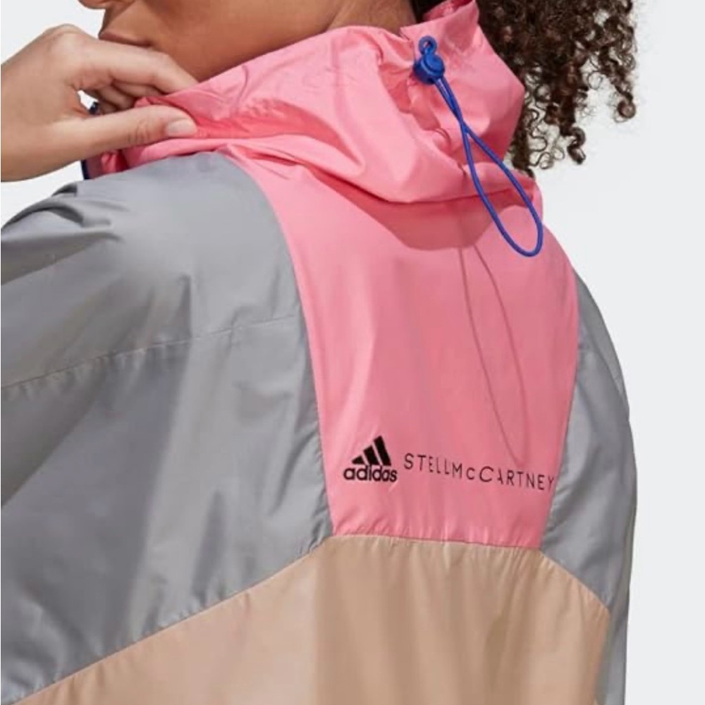 Adidas Pink and Gray Ski Jacket with Chevron Design - Picture 4 of 12
